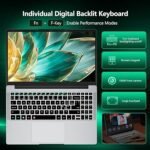 Laptop, Laptop Computer AMD Ryzen 5 5500U 6-Core, 16GB RAM 512GB SSD, 15.6 Inch Laptops with 1080P FHD, Win 11 Pro, Radeon Graphics, 180° Open, Backlit KB, USB-C PD, Gray Thin & Light PC Laptop (Renewed) - Image 3